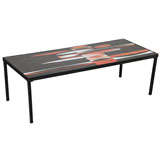 Roger Capron Coffee Table With "Navette" Tiles