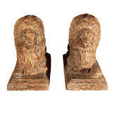 Pair of Scottish Salt Glazed Lions