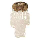 Interlocking glass element chandelier by Vistosi