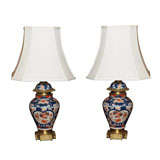 Pair of Antique Imari Lamps