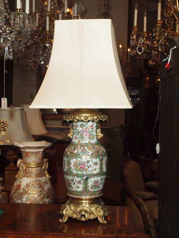 Pair of Antique Chinese Urn Lamps