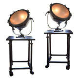 Pair of Vintage Studio Flood Lights (Tables not Included)