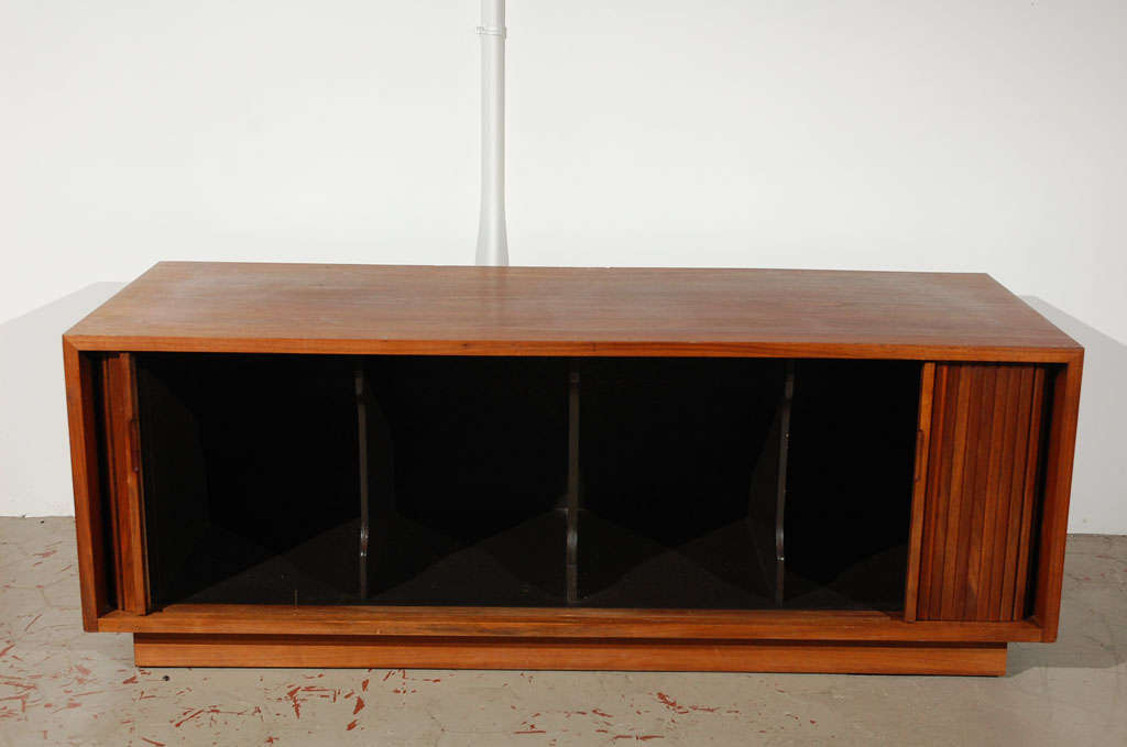 Glenn of California Walnut Tambour Door Cabinet 2