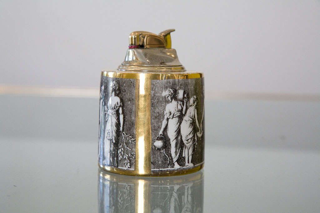 Porcelain Table Cigarette lighter by Fornasetti