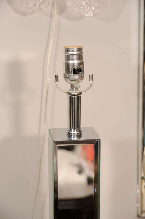 Pair of Mirrored Lamps