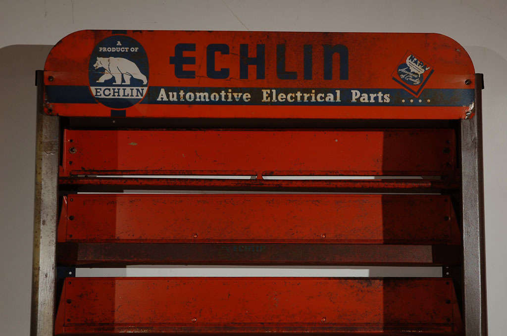 Early Iron Automotive Echlin Electrical Parts Industrial Shelves 1