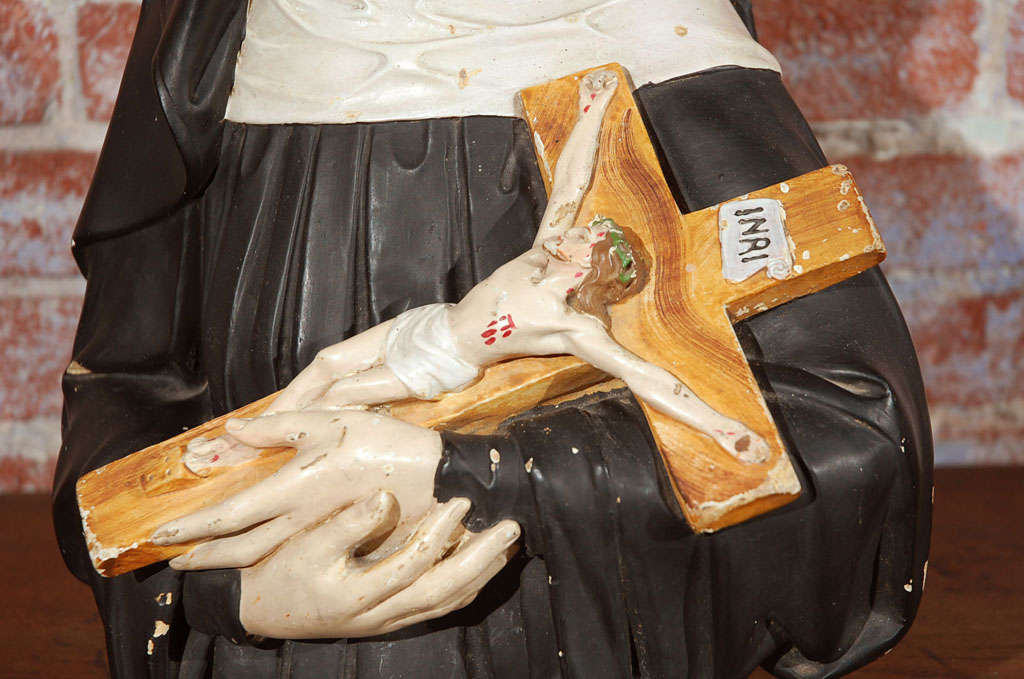 20th Century St. Rita of Casia Chalkware Bust