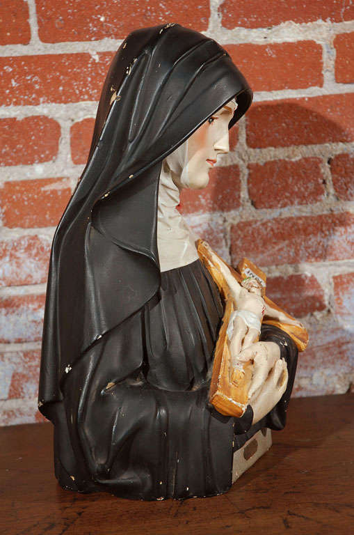 St. Rita of Casia Chalkware Bust 1