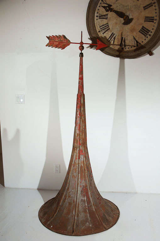 Red Cupola Top with Weathervane Directional