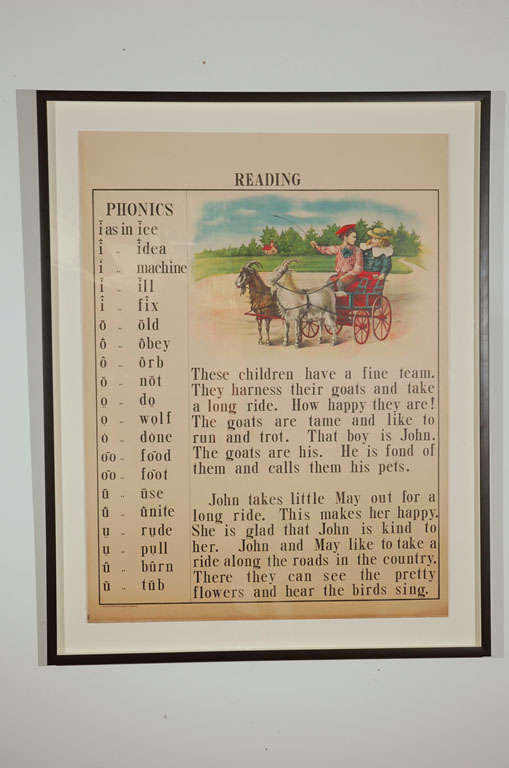 Educational Phonics Chart c.1890