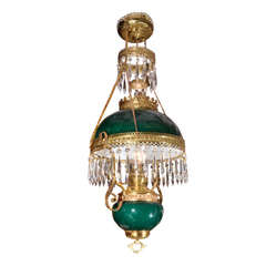 Hanging Oil Lamp (converted) for Parlor or Library