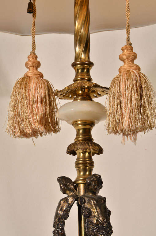 Three Nymphs in Bronze Table Lamp For Sale 3