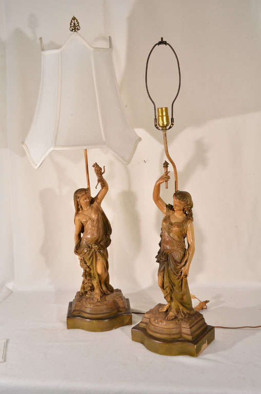 Greek Goddess "Aphrodite" and "Hero" For Sale at 1stDibs aphrodite lamp, greek goddess lamp