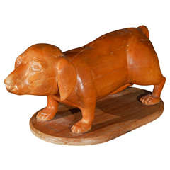 Wood Carved Dog