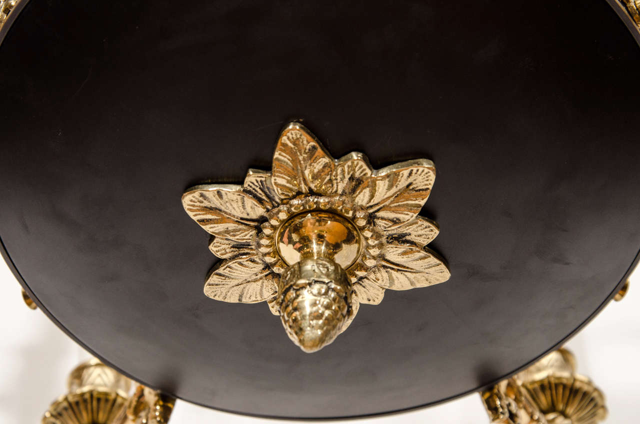Brass Gustavian Style Light Fixture For Sale