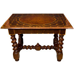 William and Mary Inlaid Side Table