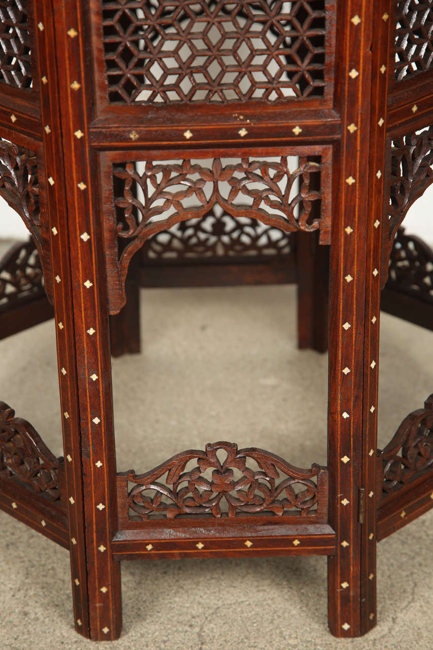 Anglo-Indian 19th Century Anglo Indian Rosewood Ivory Inlaid Side Table