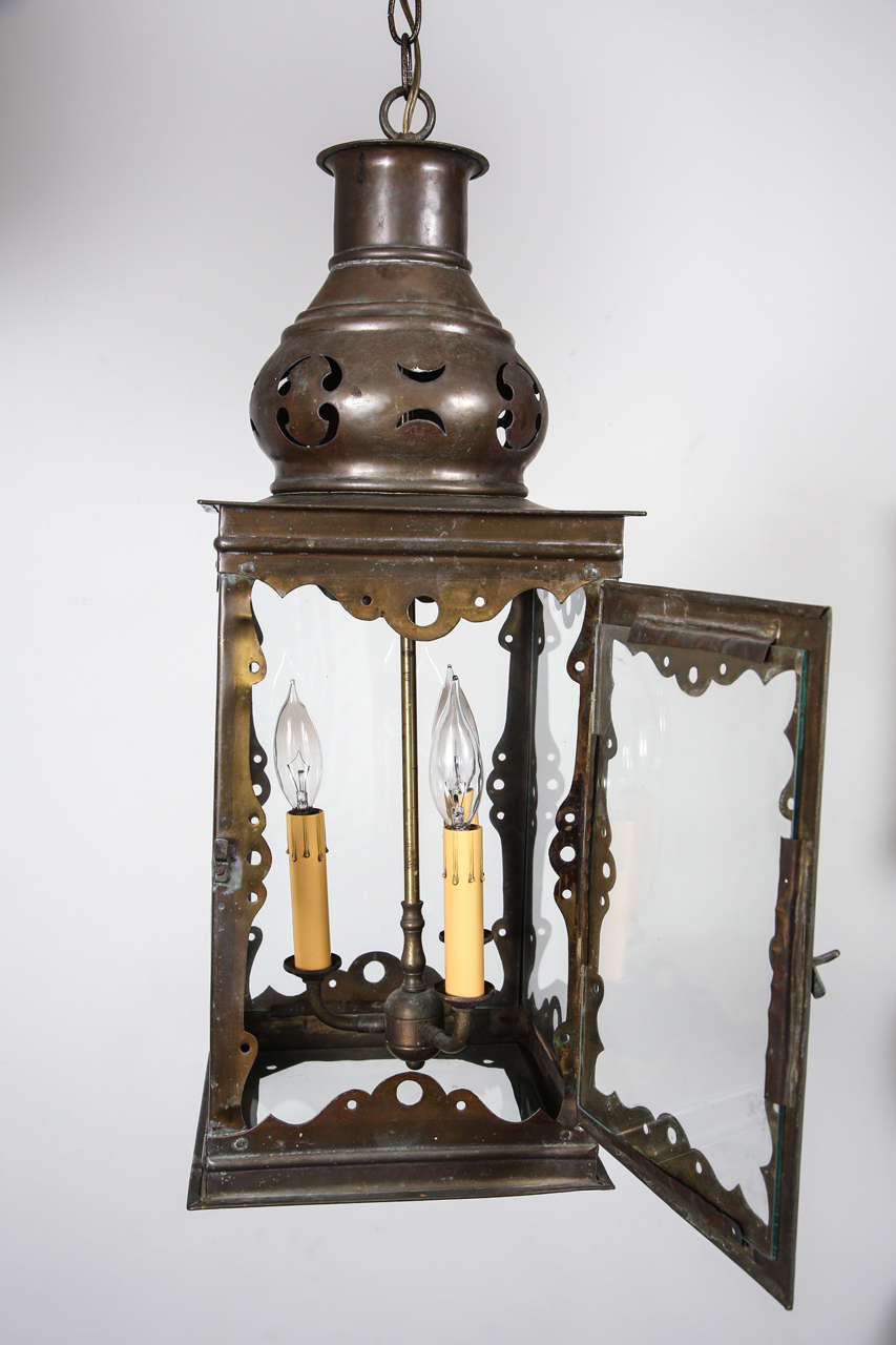 Moroccan Moorish Spanish Style Hanging Lantern In Good Condition For Sale In North Hollywood, CA