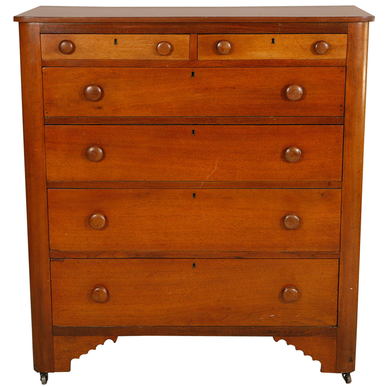 Early American Six Drawer Dresser at 1stDibs