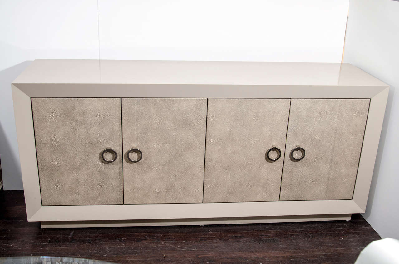 faux shagreen sideboard