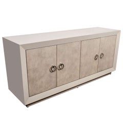 Custom Lacquered Sideboard with Faux Shagreen Doors