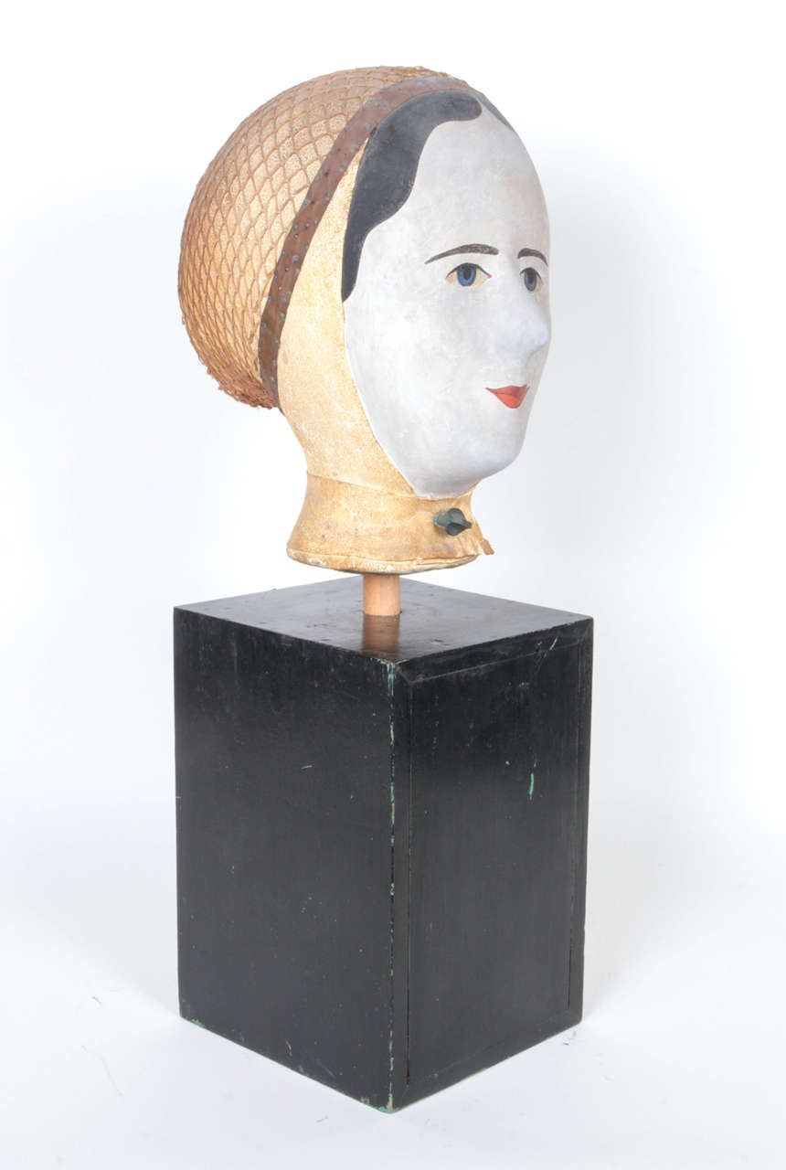 Folk Art 19th Century French Wig Stand by Louis Danjard For Sale