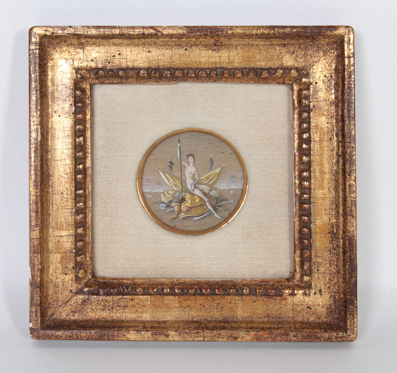 During the Cold War the jeweler Fulco, Duke of Verdura, painted this 2 inch diameter, tongue-in-cheek 