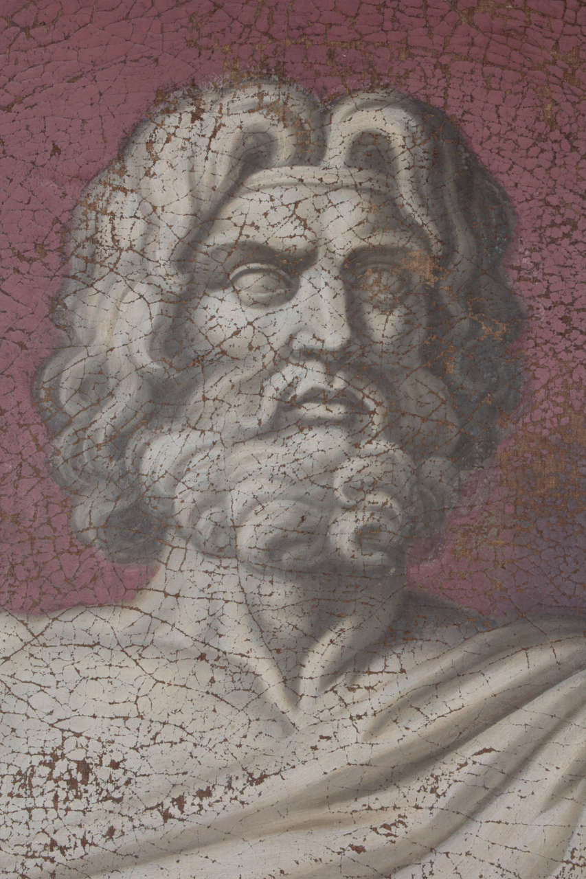 Neoclassical Pair of 18th Century English Paintings of Zeus and Artemis