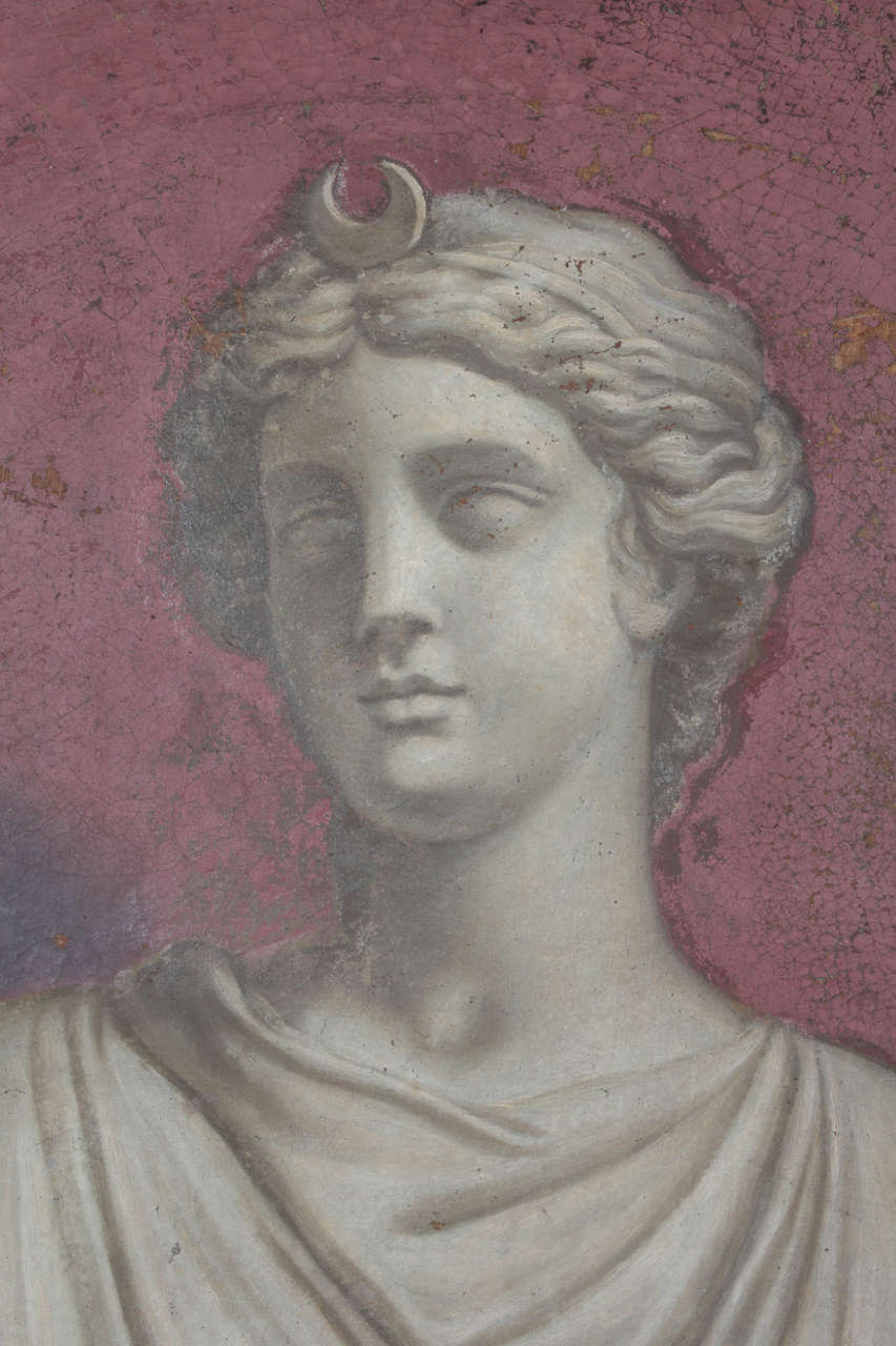 Late 18th Century Pair of 18th Century English Paintings of Zeus and Artemis