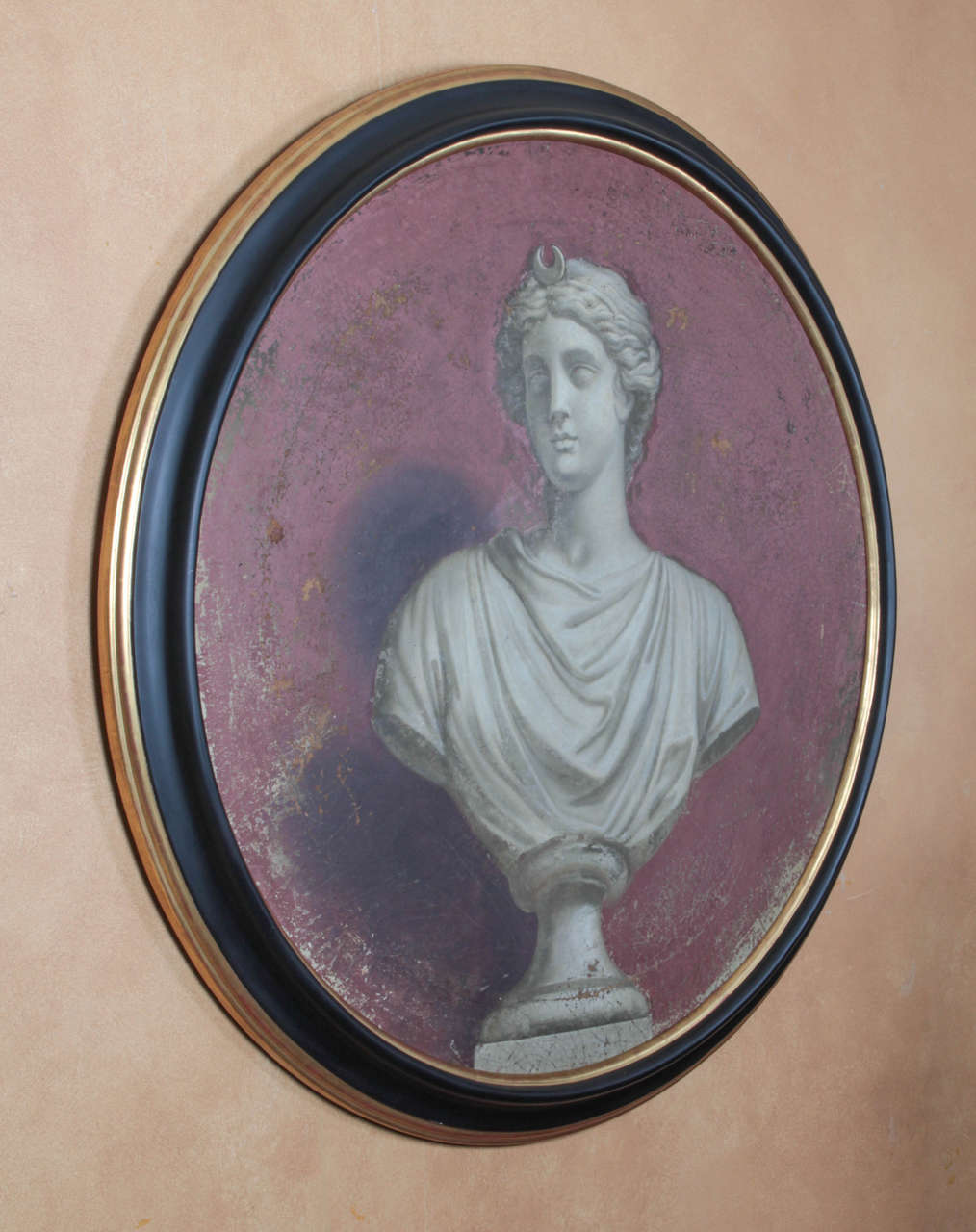 Canvas Pair of 18th Century English Paintings of Zeus and Artemis