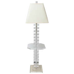 Attractive Vintage Lucite Lamp Table