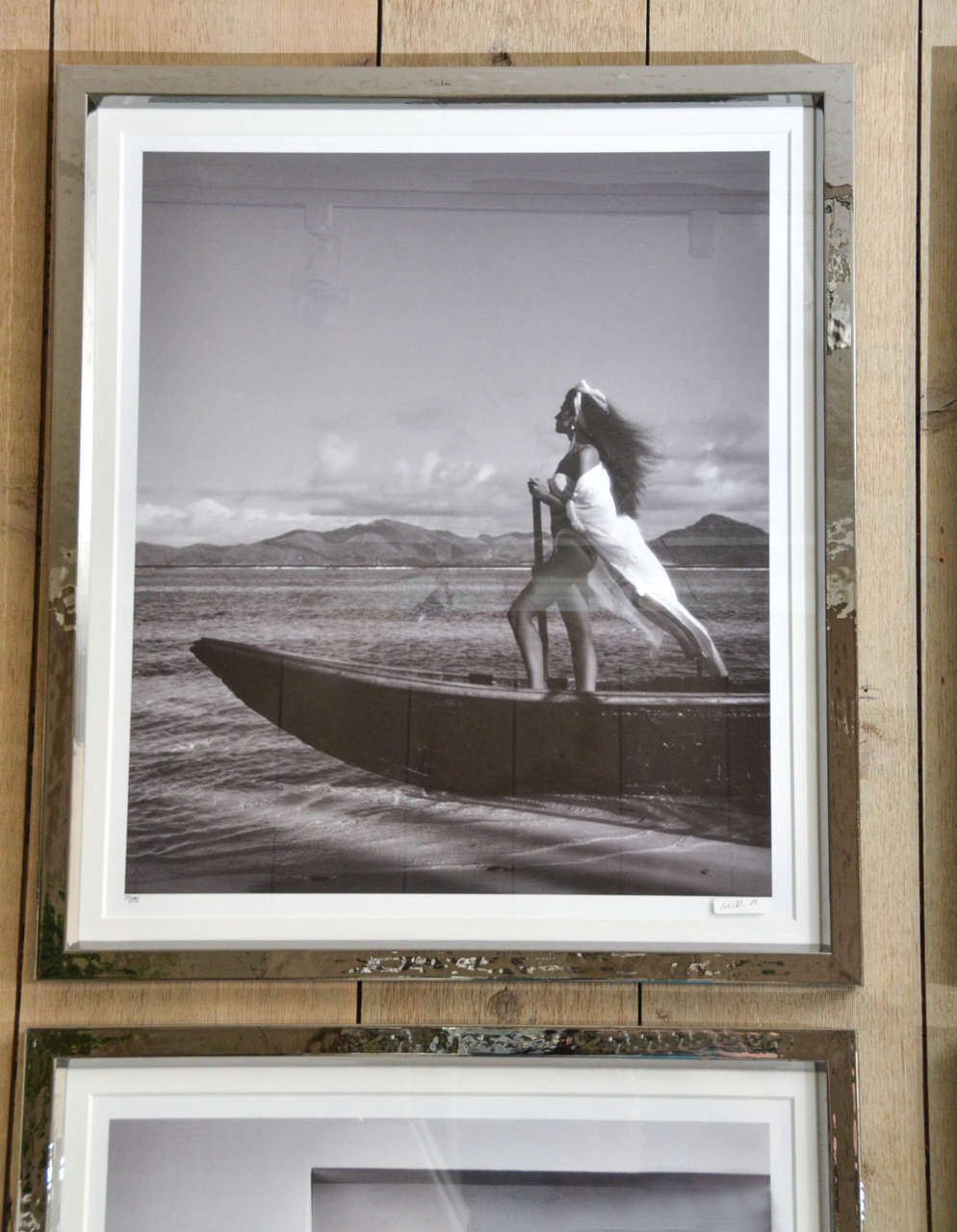 Fashion Photographs by Willie Christie in Silvered Metal Frames In Excellent Condition For Sale In Water Mill, NY