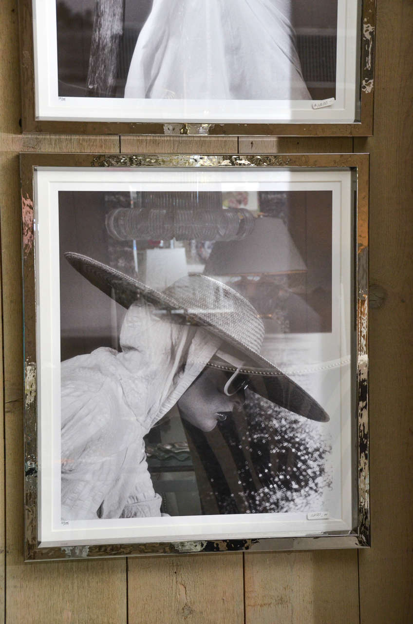 Fashion Photographs by Willie Christie in Silvered Metal Frames For Sale 1