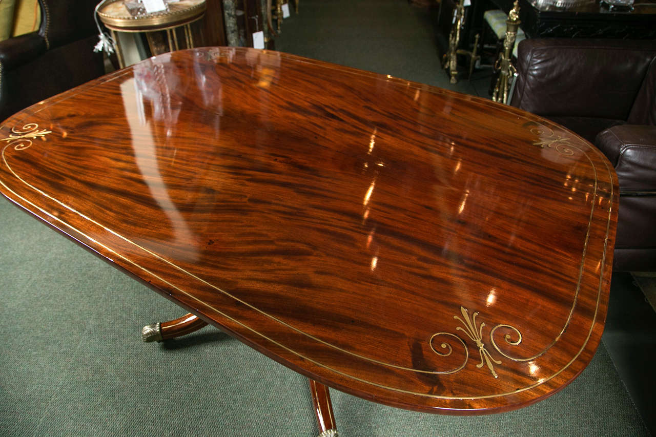 Mahogany and Brass Inlaid Breakfast Table 2