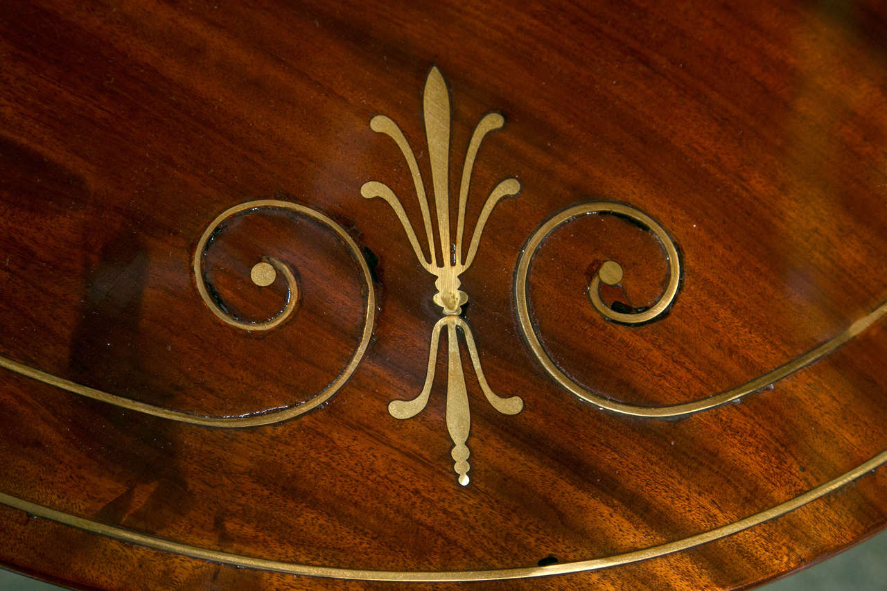 Mahogany and Brass Inlaid Breakfast Table 3