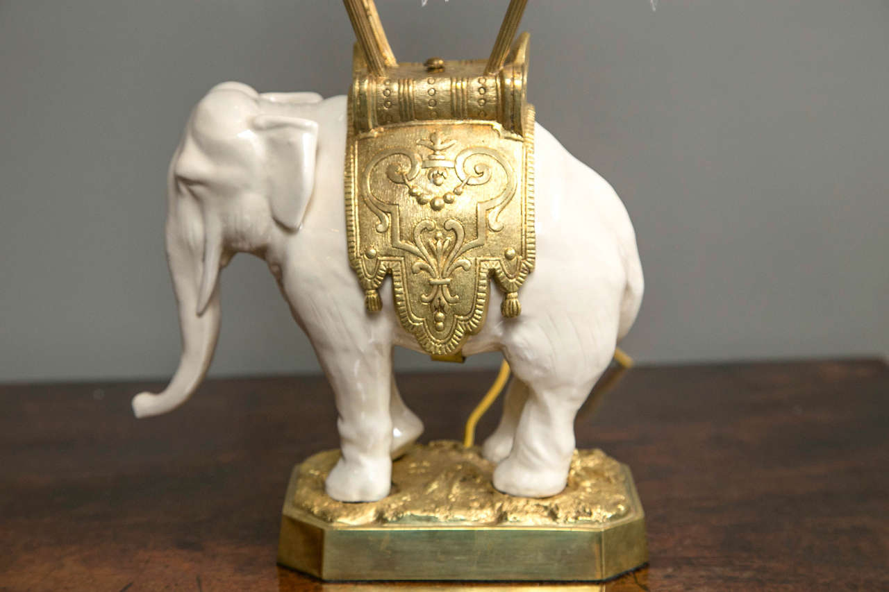 porcelain elephant lamp