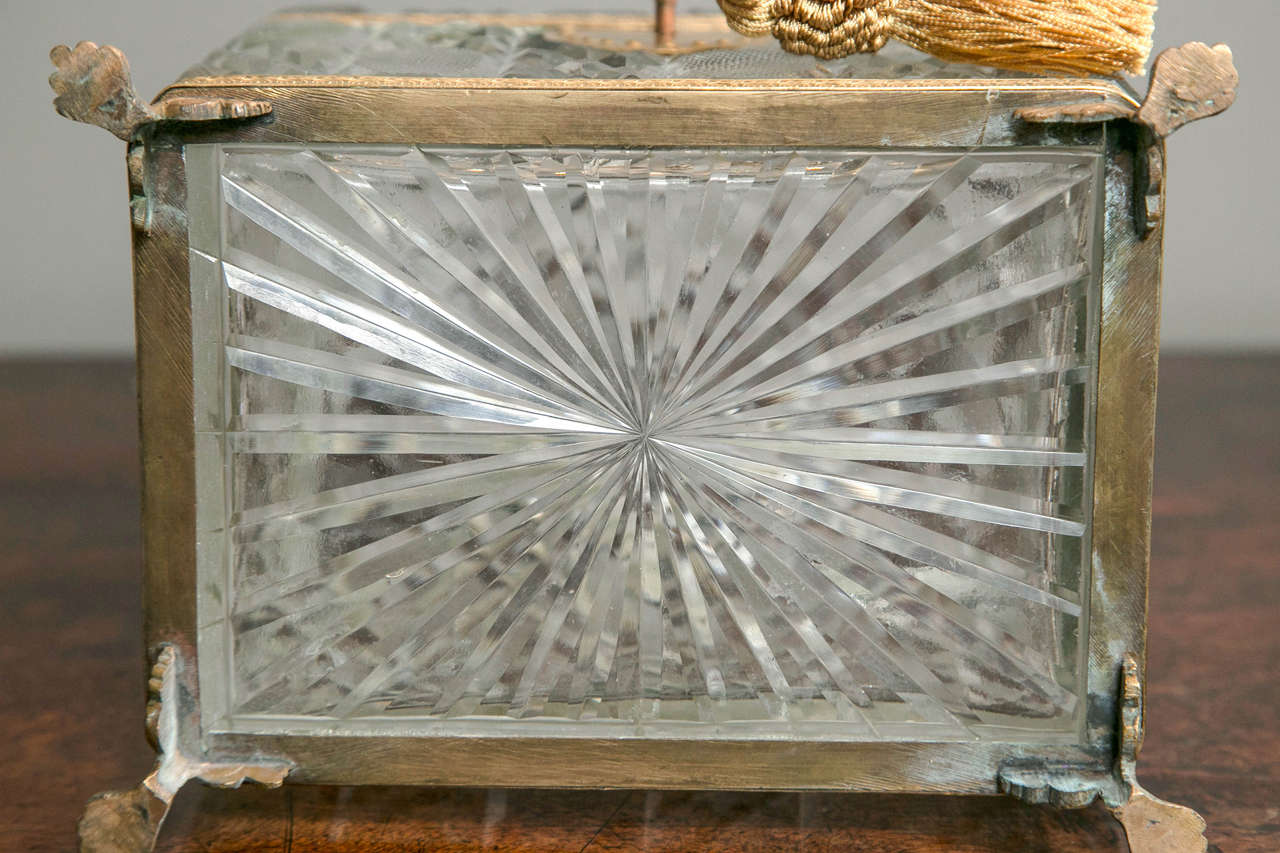 Large Antique Cut Crystal Box 2