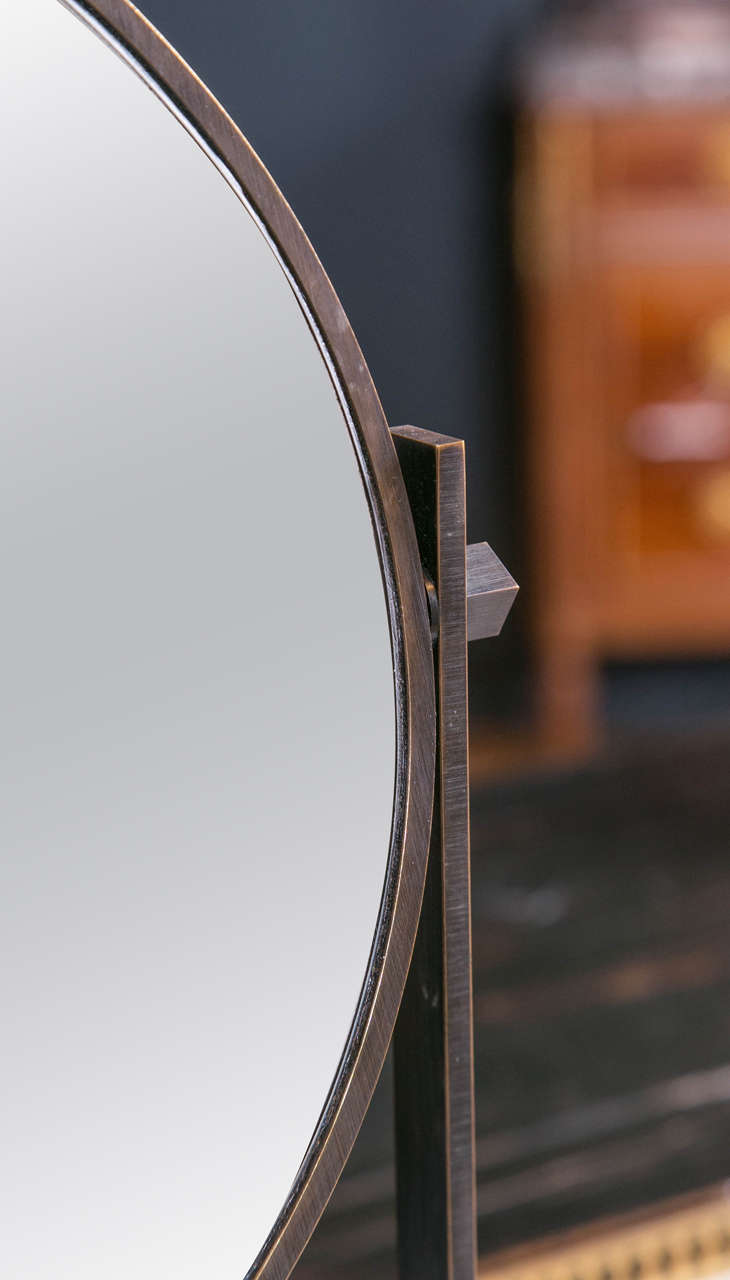 Late 20th Century Bronze Vanity Tabletop Mirror