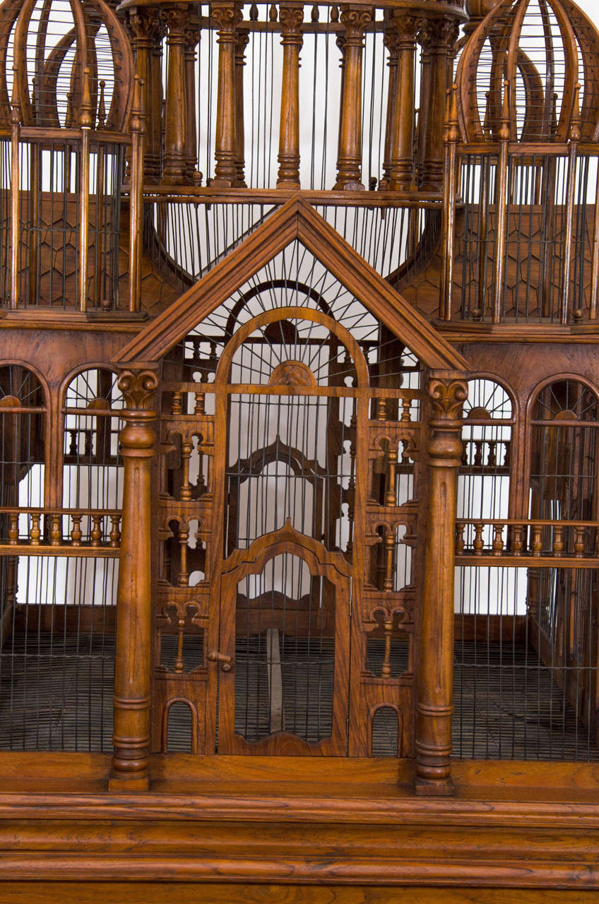 Monumental Bird Cage on Stand In Good Condition In New York, NY