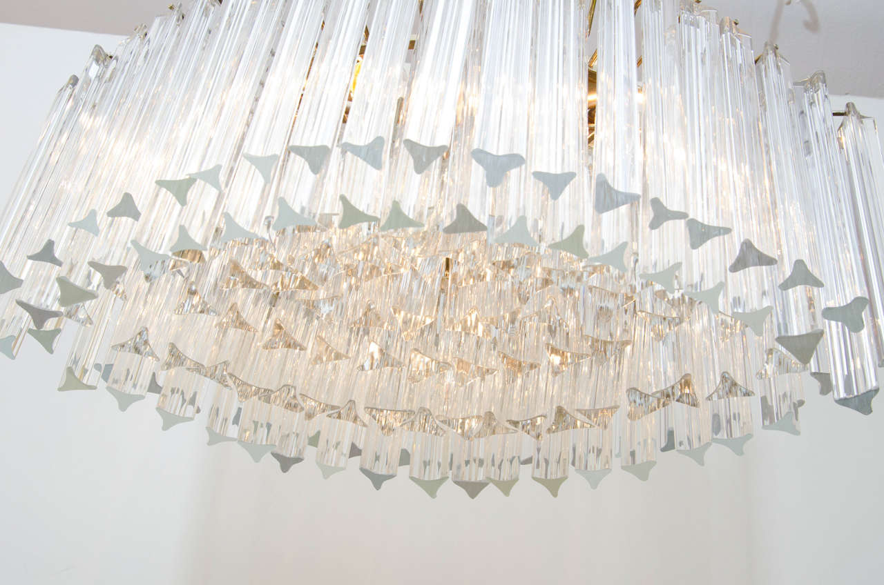 Beautiful Elliptical Camer Chandelier In Good Condition In New York, NY