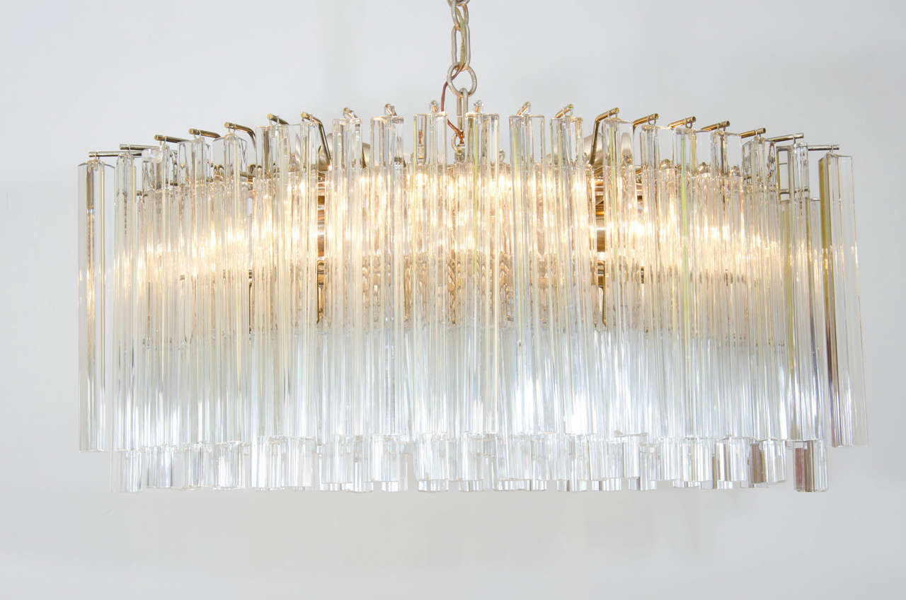 Late 20th Century Beautiful Elliptical Camer Chandelier