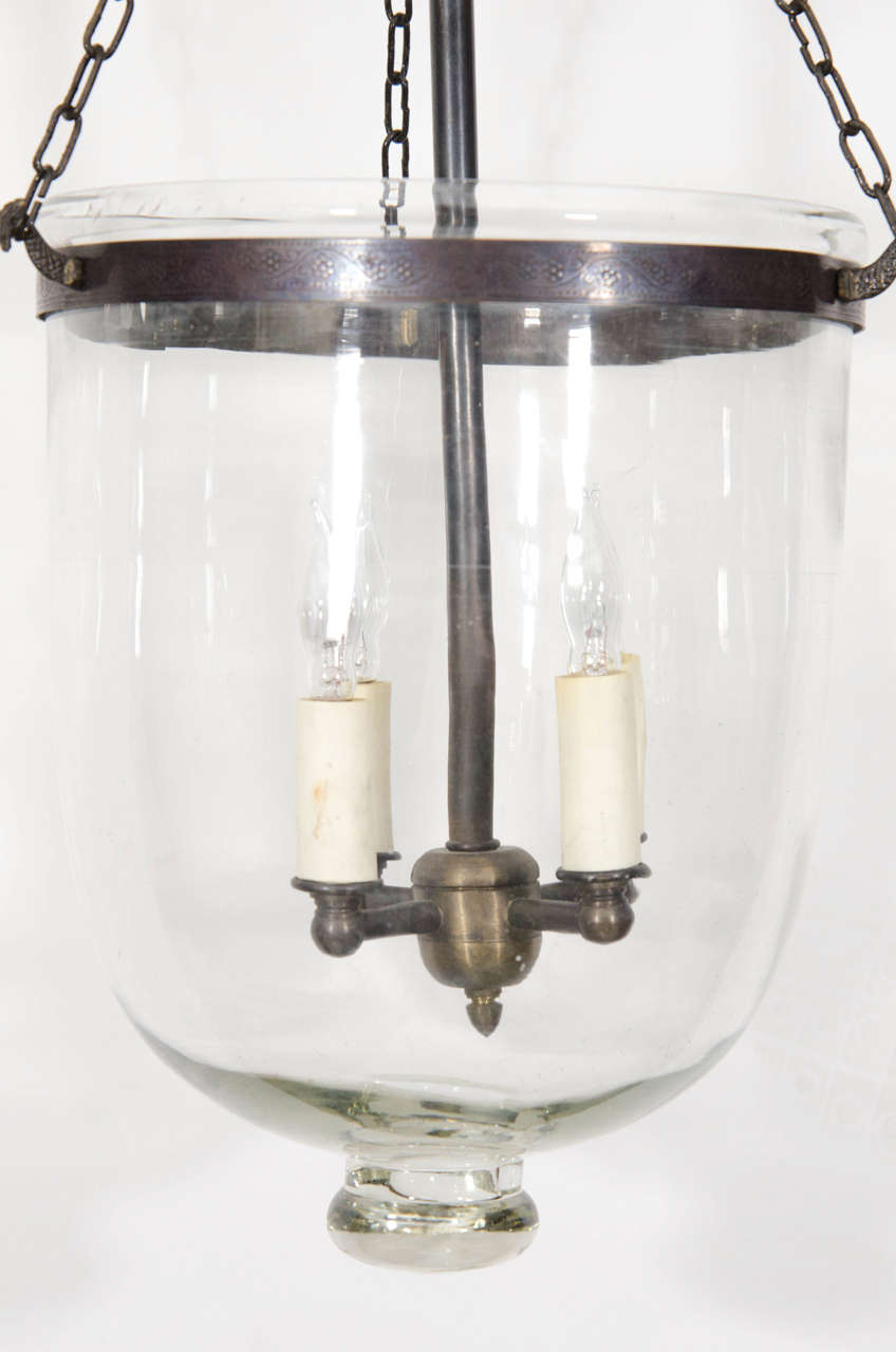Indian Small Bell Jar Light with Clear Glass