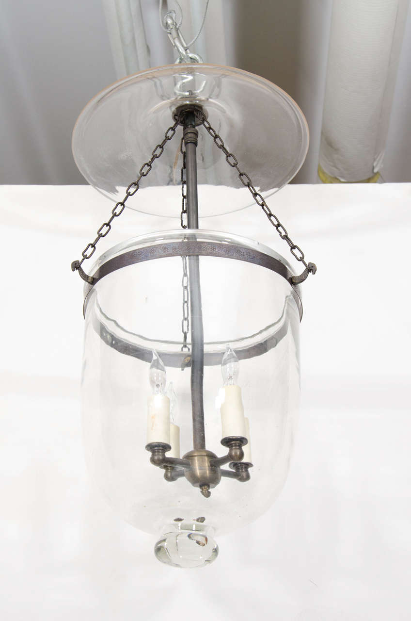 Small Bell Jar Light with Clear Glass 1