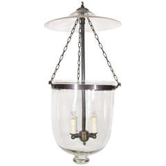 Vintage Small Bell Jar Light with Clear Glass