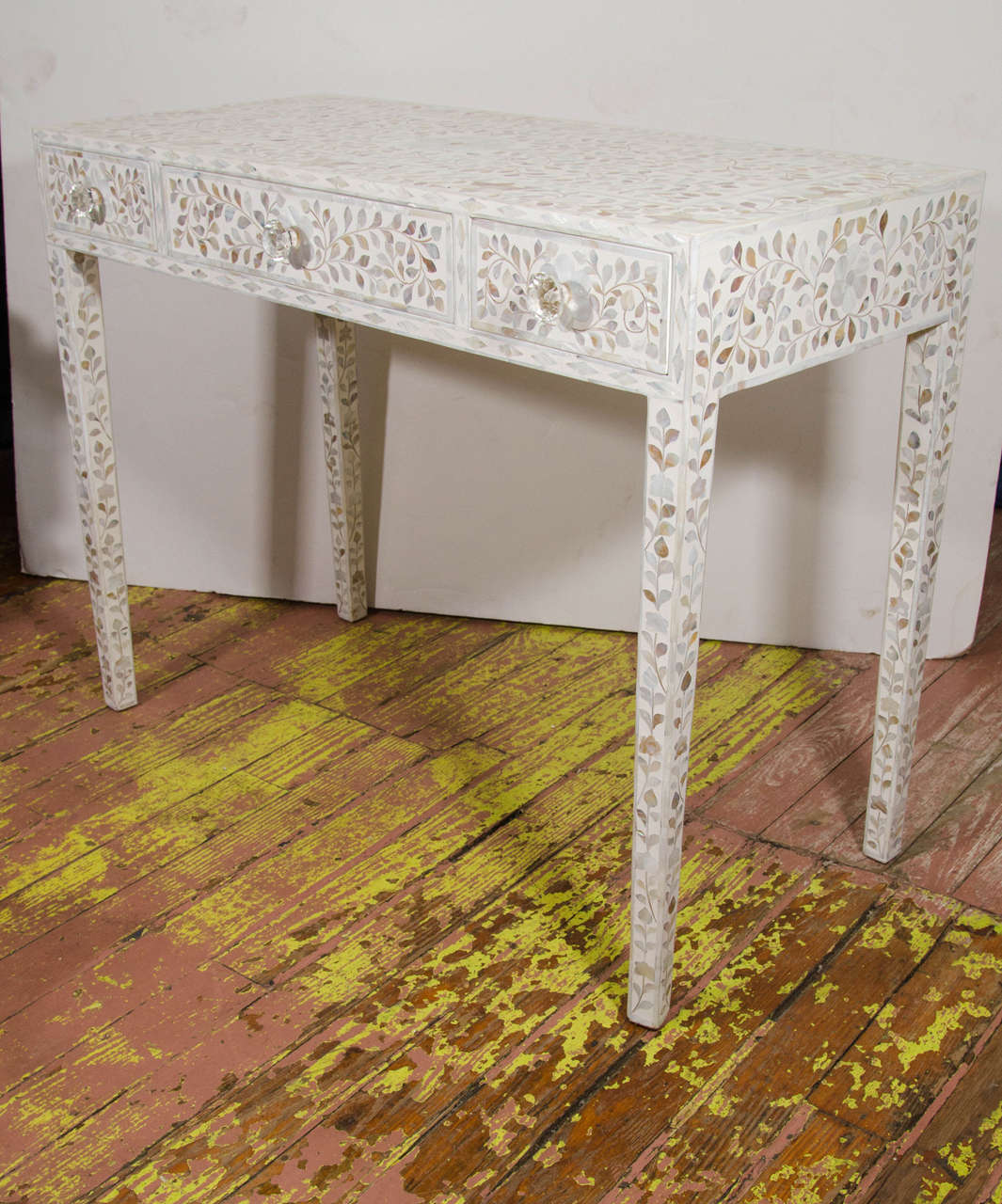 Indian Mother-of-Pearl Inlaid Desk 1