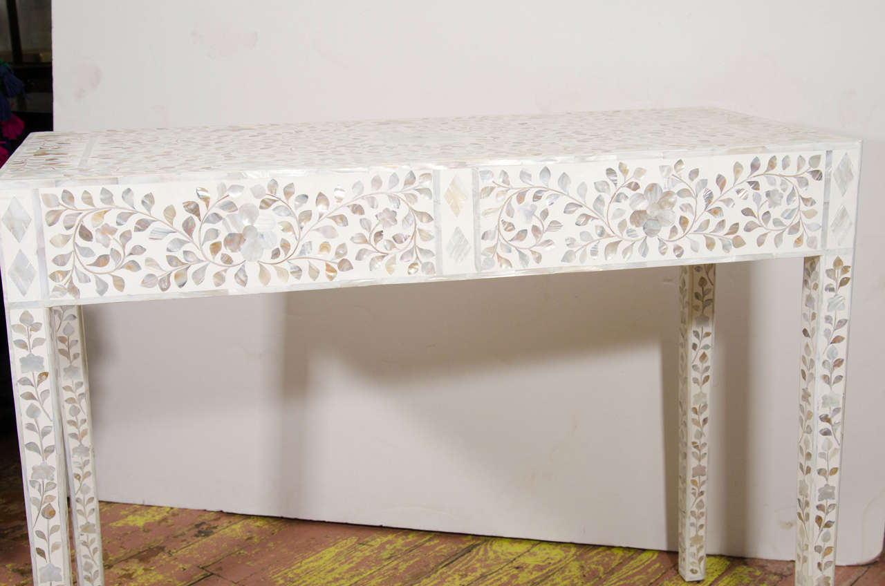 Indian Mother-of-Pearl Inlaid Desk 4