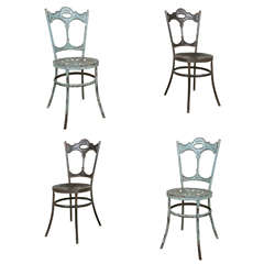 Set of Eight Italian Garden Chairs by Carlo Crespi, circa 1910