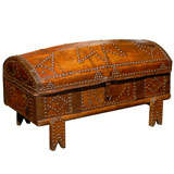 Spanish Leather Trunk with Stand