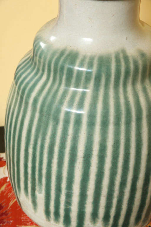 19th Century Japanese glazed ceramic wine jar
