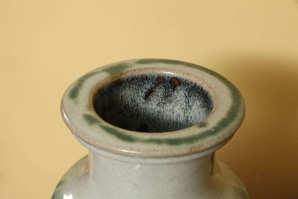 Japanese glazed ceramic wine jar 2